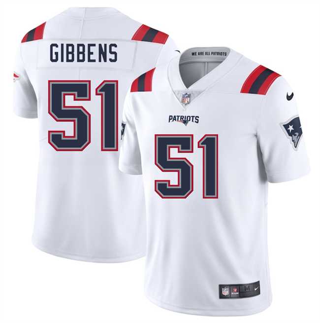 Men & Women & Youth New England Patriots #51 Jack Gibbens White 2025 Vapor Limited Stitched Jersey->new england patriots->NFL Jersey